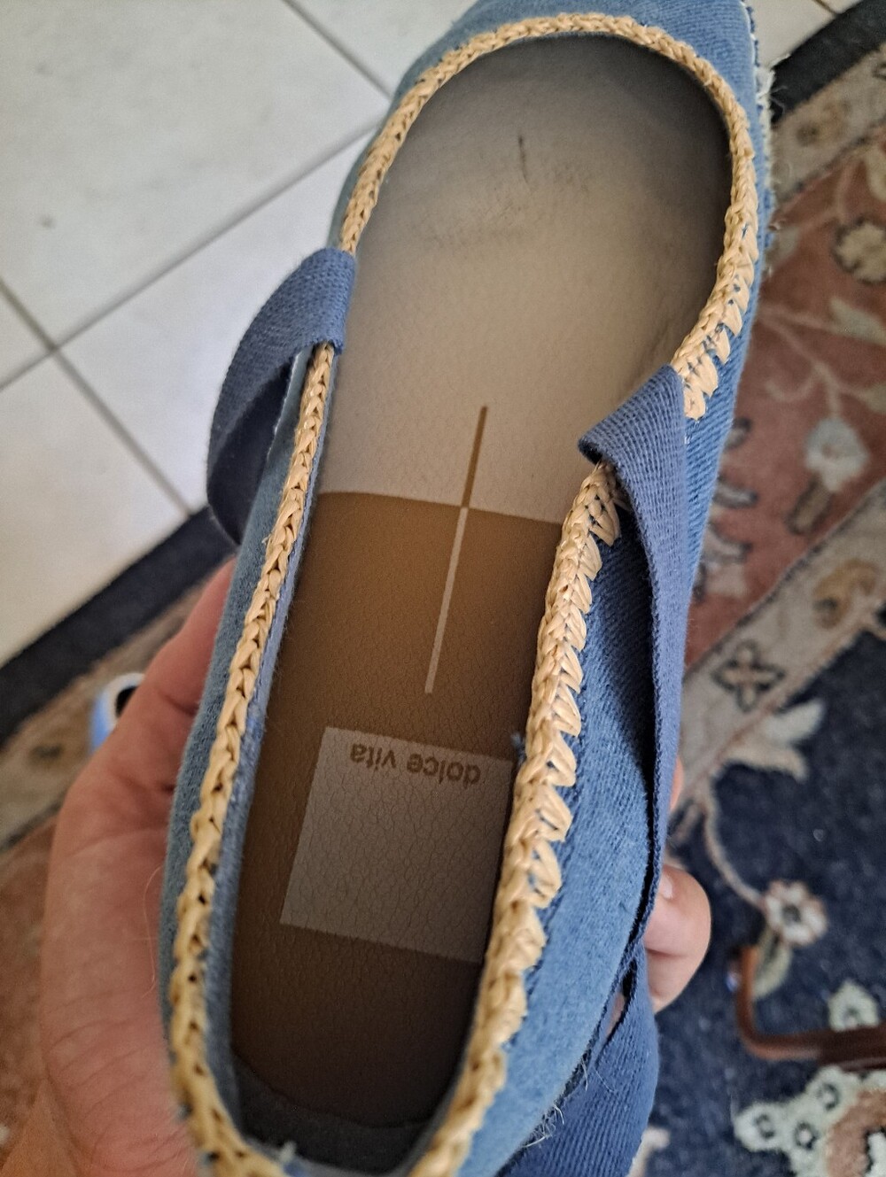 Dolce Vita Denim Blue Espadrille Ankle-Tie Shoes - Picture 7 of 10